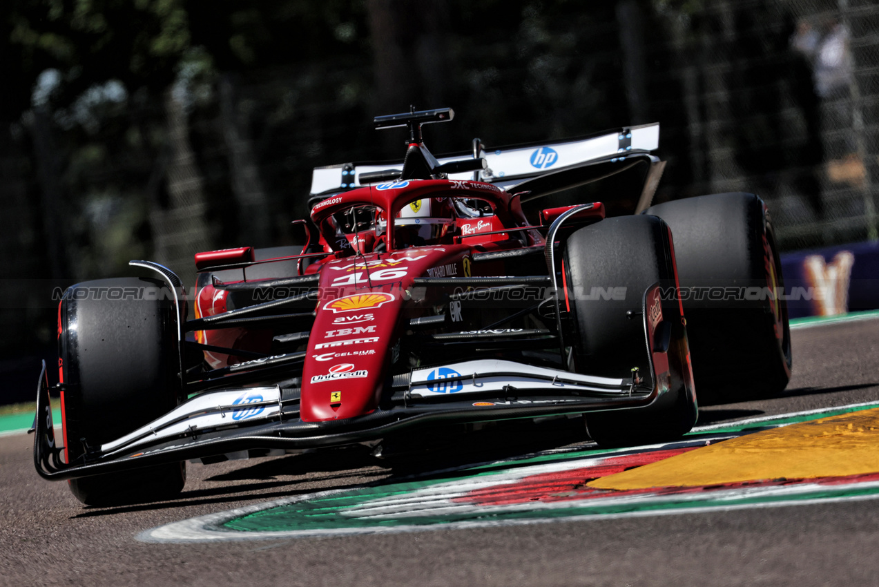 GP IMOLA, Charles Leclerc (MON) Ferrari SF-25.

16.05.2025. Formula 1 World Championship, Rd 7, Emilia Romagna Grand Prix, Imola, Italy, Practice Day.

- www.xpbimages.com, EMail: requests@xpbimages.com © Copyright: Bearne / XPB Images
