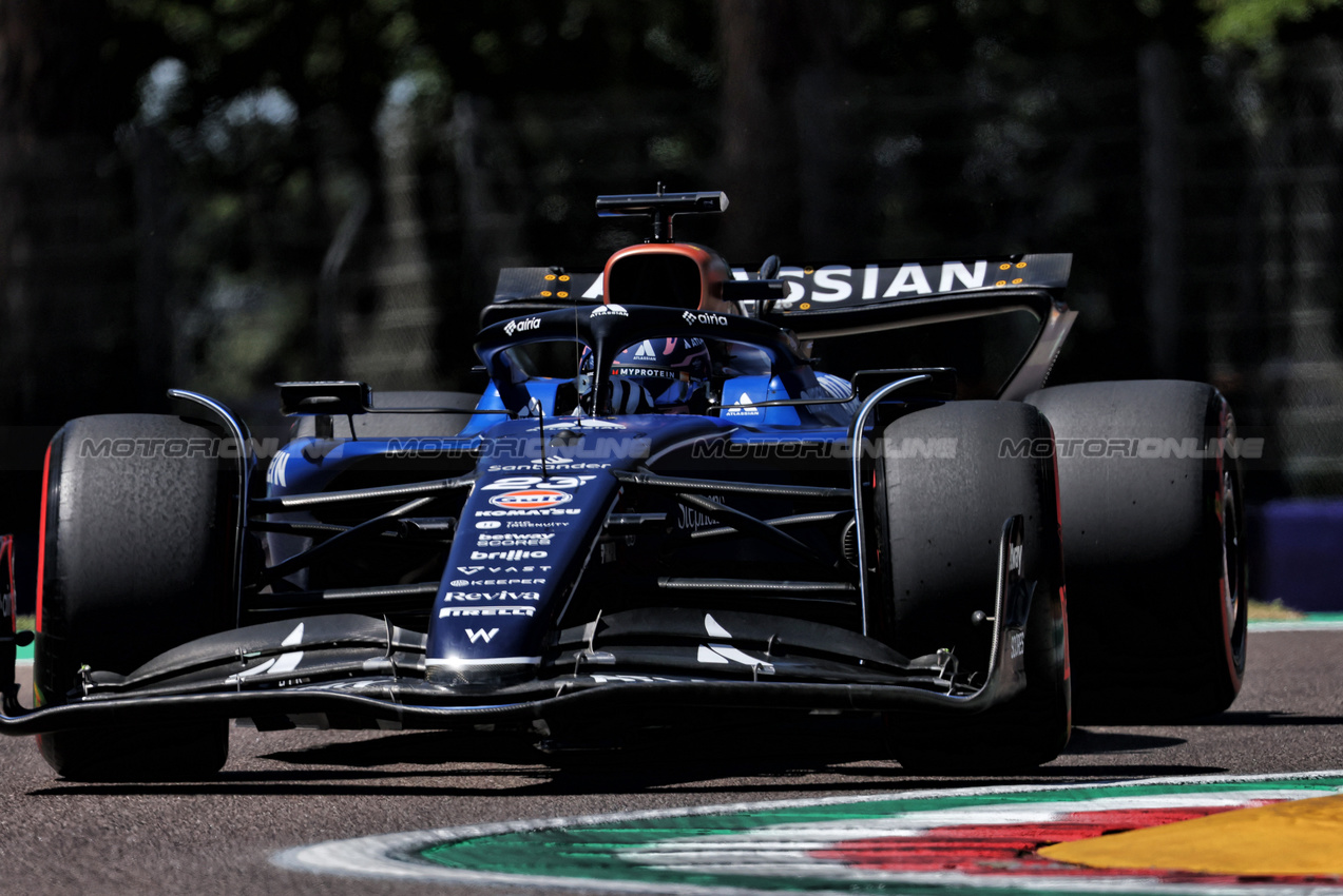 GP IMOLA, Alexander Albon (THA) Atlassian Williams Racing FW47.

16.05.2025. Formula 1 World Championship, Rd 7, Emilia Romagna Grand Prix, Imola, Italy, Practice Day.

- www.xpbimages.com, EMail: requests@xpbimages.com © Copyright: Bearne / XPB Images