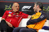 GP IMOLA, (L to R): Frederic Vasseur (FRA) Ferrari Team Principal with Andrea Stella (ITA) McLaren Team Principal in the FIA Press Conference.

16.05.2025. Formula 1 World Championship, Rd 7, Emilia Romagna Grand Prix, Imola, Italy, Practice Day.

- www.xpbimages.com, EMail: requests@xpbimages.com © Copyright: Moy / XPB Images