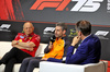 GP IMOLA, (L to R): Frederic Vasseur (FRA) Ferrari Team Principal with Andrea Stella (ITA) McLaren Team Principal in the FIA Press Conference.

16.05.2025. Formula 1 World Championship, Rd 7, Emilia Romagna Grand Prix, Imola, Italy, Practice Day.

- www.xpbimages.com, EMail: requests@xpbimages.com © Copyright: Moy / XPB Images