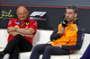 GP IMOLA, (L to R): Frederic Vasseur (FRA) Ferrari Team Principal with Andrea Stella (ITA) McLaren Team Principal in the FIA Press Conference.

16.05.2025. Formula 1 World Championship, Rd 7, Emilia Romagna Grand Prix, Imola, Italy, Practice Day.

- www.xpbimages.com, EMail: requests@xpbimages.com © Copyright: Moy / XPB Images