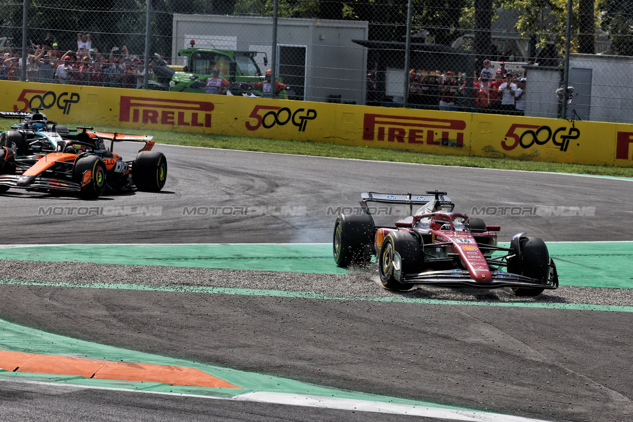 GP ITALIA, Charles Leclerc (MON) Ferrari SF-25 runs wide.

07.09.2025. Formula 1 World Championship, Rd 16, Italian Grand Prix, Monza, Italy, Gara Day.

- www.xpbimages.com, EMail: requests@xpbimages.com © Copyright: Charniaux / XPB Images