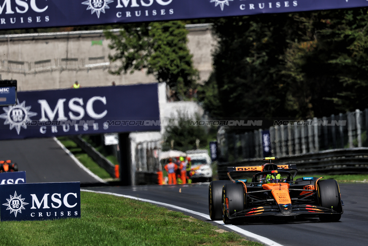 GP ITALIA, Lando Norris (GBR) McLaren MCL39.

07.09.2025. Formula 1 World Championship, Rd 16, Italian Grand Prix, Monza, Italy, Gara Day.

- www.xpbimages.com, EMail: requests@xpbimages.com © Copyright: Batchelor / XPB Images