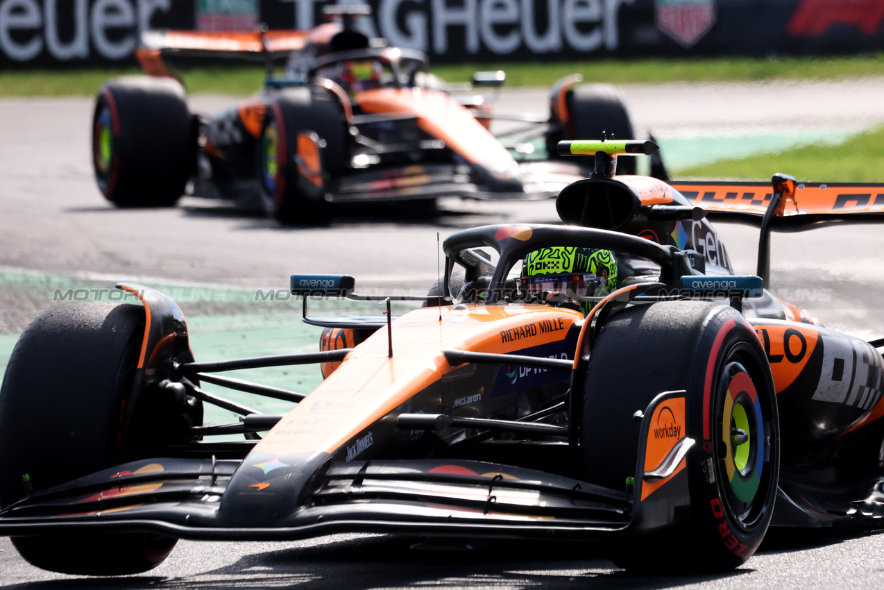 GP ITALIA, Lando Norris (GBR) McLaren MCL39.

07.09.2025. Formula 1 World Championship, Rd 16, Italian Grand Prix, Monza, Italy, Gara Day.

 - www.xpbimages.com, EMail: requests@xpbimages.com © Copyright: Coates / XPB Images