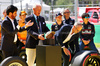 GP ITALIA, (L to R): Mohammed Bin Sulayem (UAE) FIA President; Marco Tronchetti Provera (ITA) Pirelli Chairman; e Stefano Domenicali (ITA) Formula One President e CEO celebrate 500 GP for Pirelli.

07.09.2025. Formula 1 World Championship, Rd 16, Italian Grand Prix, Monza, Italy, Gara Day.

- www.xpbimages.com, EMail: requests@xpbimages.com © Copyright: Batchelor / XPB Images