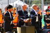 GP ITALIA, (L to R): Mohammed Bin Sulayem (UAE) FIA President; Marco Tronchetti Provera (ITA) Pirelli Chairman; e Stefano Domenicali (ITA) Formula One President e CEO celebrate 500 GP for Pirelli.

07.09.2025. Formula 1 World Championship, Rd 16, Italian Grand Prix, Monza, Italy, Gara Day.

- www.xpbimages.com, EMail: requests@xpbimages.com © Copyright: Batchelor / XPB Images