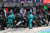 GP ITALIA, George Russell (GBR) Mercedes AMG F1 W16 makes a pit stop.

07.09.2025. Formula 1 World Championship, Rd 16, Italian Grand Prix, Monza, Italy, Gara Day.

- www.xpbimages.com, EMail: requests@xpbimages.com © Copyright: Batchelor / XPB Images