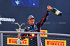 GP ITALIA, Gara winner Max Verstappen (NLD) Red Bull Racing celebrates on the podium.

07.09.2025. Formula 1 World Championship, Rd 16, Italian Grand Prix, Monza, Italy, Gara Day.

- www.xpbimages.com, EMail: requests@xpbimages.com © Copyright: Batchelor / XPB Images