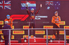 GP ITALIA, The podium (L to R): Lando Norris (GBR) McLaren, second; Max Verstappen (NLD) Red Bull Racing, vincitore; Oscar Piastri (AUS) McLaren, third.

07.09.2025. Formula 1 World Championship, Rd 16, Italian Grand Prix, Monza, Italy, Gara Day.

- www.xpbimages.com, EMail: requests@xpbimages.com © Copyright: Charniaux / XPB Images