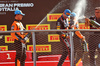 GP ITALIA, (L to R): Lando Norris (GBR) McLaren celebrates his second position on the podium with vincitore Max Verstappen (NLD) Red Bull Racing.

07.09.2025. Formula 1 World Championship, Rd 16, Italian Grand Prix, Monza, Italy, Gara Day.

- www.xpbimages.com, EMail: requests@xpbimages.com © Copyright: Charniaux / XPB Images