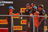 GP ITALIA, (L to R): Lando Norris (GBR) McLaren celebrates his second position on the podium with vincitore Max Verstappen (NLD) Red Bull Racing e Pierre Wache (FRA) Red Bull Racing Technical Director.

07.09.2025. Formula 1 World Championship, Rd 16, Italian Grand Prix, Monza, Italy, Gara Day.

 - www.xpbimages.com, EMail: requests@xpbimages.com © Copyright: Rew / XPB Images