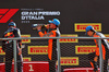 GP ITALIA, (L to R): Gara winner Max Verstappen (NLD) Red Bull Racing on the podium with Lando Norris (GBR) McLaren e Oscar Piastri (AUS) McLaren.

07.09.2025. Formula 1 World Championship, Rd 16, Italian Grand Prix, Monza, Italy, Gara Day.

 - www.xpbimages.com, EMail: requests@xpbimages.com © Copyright: Rew / XPB Images