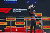 GP ITALIA, Gara winner Max Verstappen (NLD) Red Bull Racing celebrates on the podium.

07.09.2025. Formula 1 World Championship, Rd 16, Italian Grand Prix, Monza, Italy, Gara Day.

 - www.xpbimages.com, EMail: requests@xpbimages.com © Copyright: Rew / XPB Images