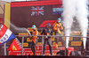 GP ITALIA, The podium (L to R): Lando Norris (GBR) McLaren, second; Max Verstappen (NLD) Red Bull Racing, vincitore; Oscar Piastri (AUS) McLaren, third.

07.09.2025. Formula 1 World Championship, Rd 16, Italian Grand Prix, Monza, Italy, Gara Day.

- www.xpbimages.com, EMail: requests@xpbimages.com © Copyright: Bearne / XPB Images