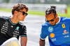 GP ITALIA, (L to R): George Russell (GBR) Mercedes AMG F1 with Lewis Hamilton (GBR) Ferrari on the drivers' parade.

07.09.2025. Formula 1 World Championship, Rd 16, Italian Grand Prix, Monza, Italy, Gara Day.

- www.xpbimages.com, EMail: requests@xpbimages.com © Copyright: Charniaux / XPB Images