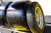 GP ITALIA, Circuit Atmosfera - modern e vintage Pirelli tyres.

07.09.2025. Formula 1 World Championship, Rd 16, Italian Grand Prix, Monza, Italy, Gara Day.

- www.xpbimages.com, EMail: requests@xpbimages.com © Copyright: Batchelor / XPB Images