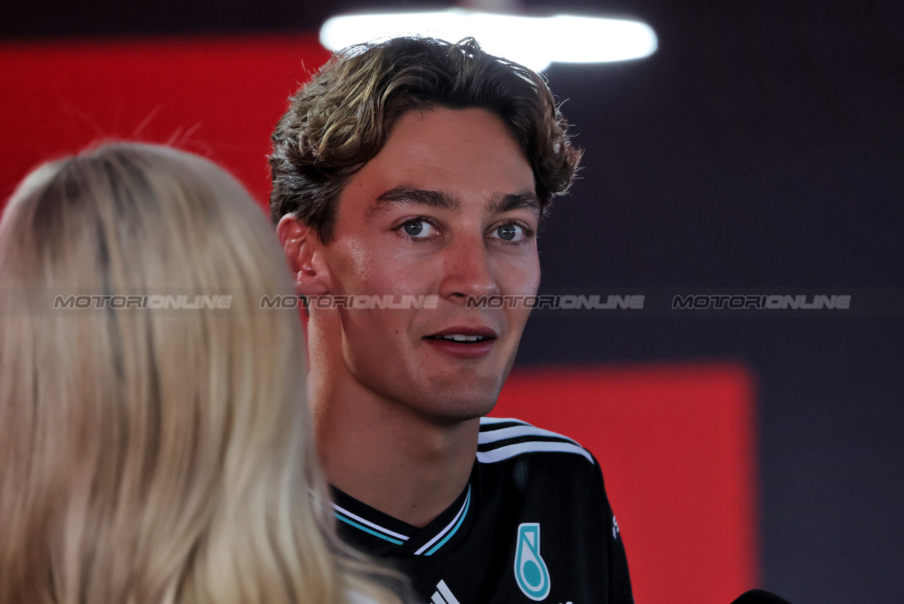 GP ITALIA, George Russell (GBR) Mercedes AMG F1.

04.09.2025. Formula 1 World Championship, Rd 16, Italian Grand Prix, Monza, Italy, Preparation Day.

 - www.xpbimages.com, EMail: requests@xpbimages.com © Copyright: Rew / XPB Images