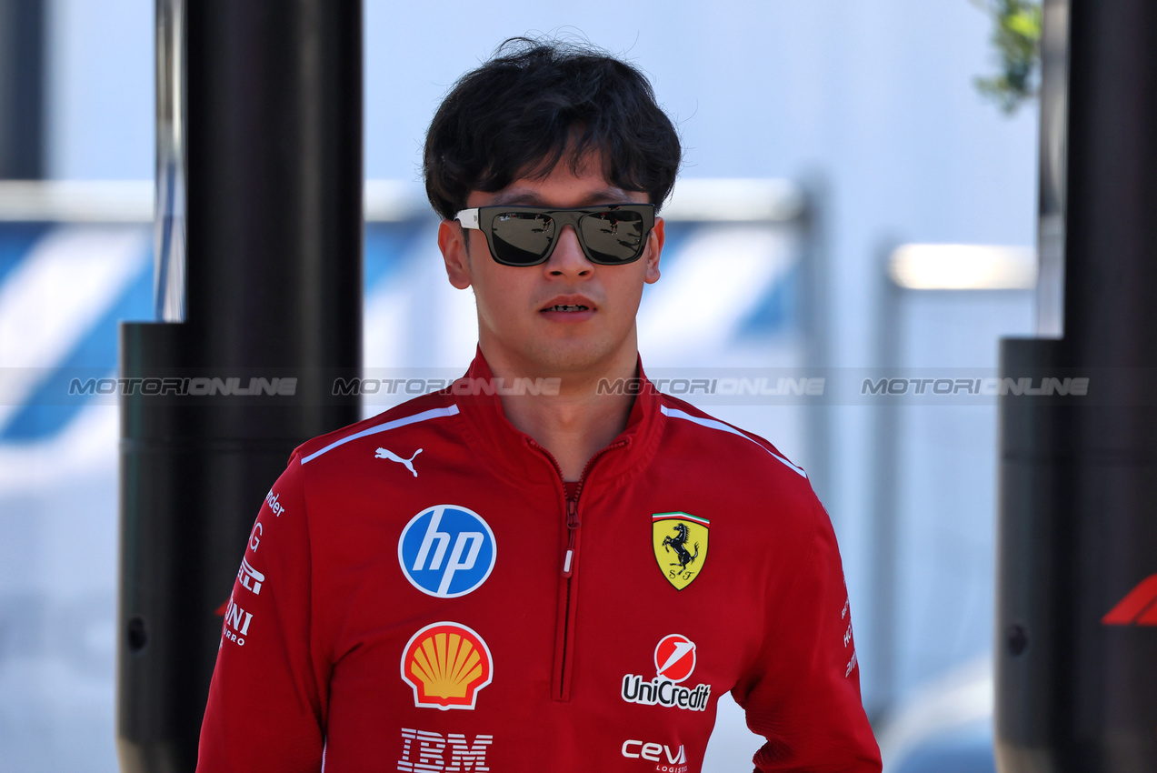 GP ITALIA, Zhou Guanyu (CHN) Ferrari Reserve Driver.

04.09.2025. Formula 1 World Championship, Rd 16, Italian Grand Prix, Monza, Italy, Preparation Day.

 - www.xpbimages.com, EMail: requests@xpbimages.com © Copyright: Rew / XPB Images