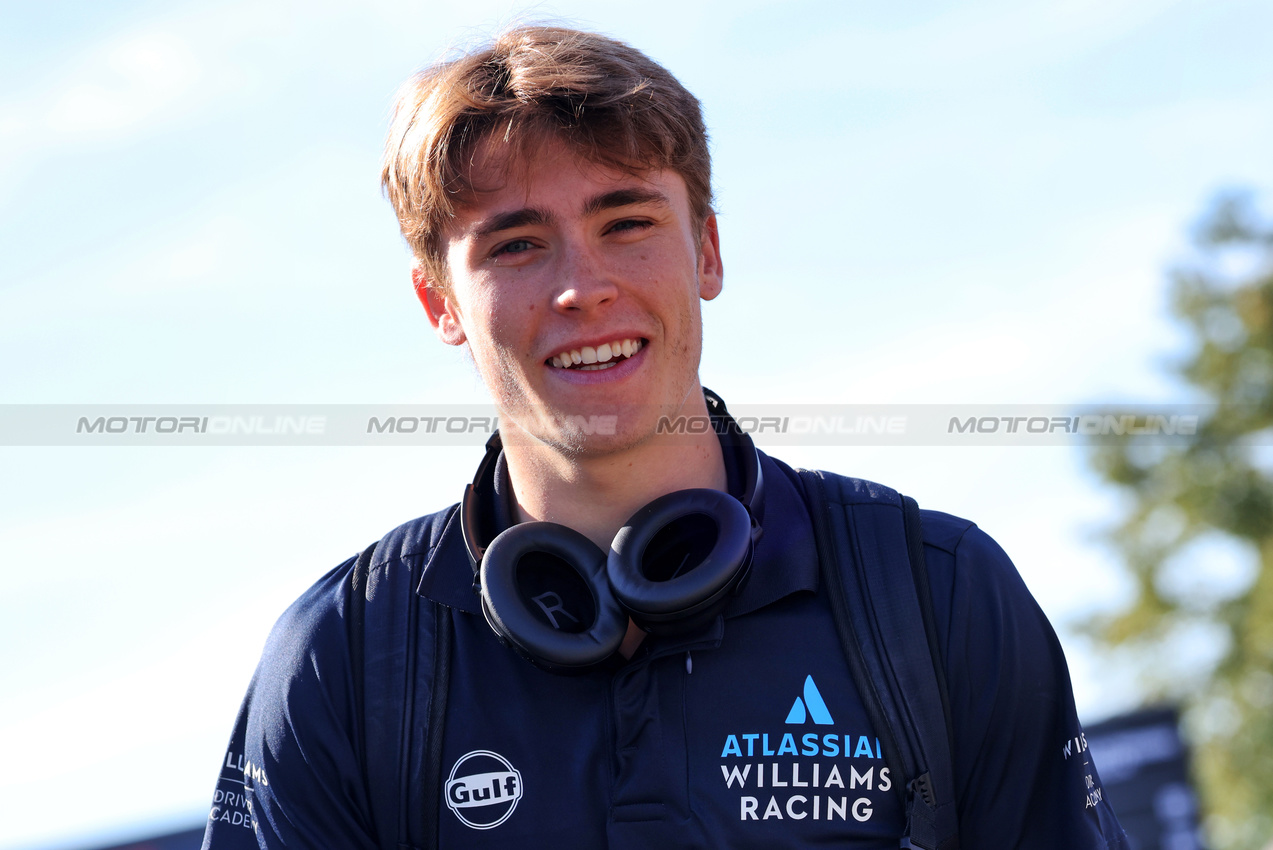 GP ITALIA, Luke Browning (GBR) Atlassian Williams Racing Academy Driver.

04.09.2025. Formula 1 World Championship, Rd 16, Italian Grand Prix, Monza, Italy, Preparation Day.

- www.xpbimages.com, EMail: requests@xpbimages.com © Copyright: Bearne / XPB Images