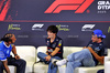 GP ITALIA, (L to R):Lewis Hamilton (GBR) Ferrari; Yuki Tsunoda (JPN) Red Bull Racing, e Carlos Sainz (ESP) Atlassian Williams Racing in the FIA Press Conference.

04.09.2025. Formula 1 World Championship, Rd 16, Italian Grand Prix, Monza, Italy, Preparation Day.

- www.xpbimages.com, EMail: requests@xpbimages.com © Copyright: Bearne / XPB Images