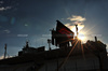 GP ITALIA, Circuit Atmosfera - sun setting behind a grandstand.

04.09.2025. Formula 1 World Championship, Rd 16, Italian Grand Prix, Monza, Italy, Preparation Day.

 - www.xpbimages.com, EMail: requests@xpbimages.com © Copyright: Rew / XPB Images