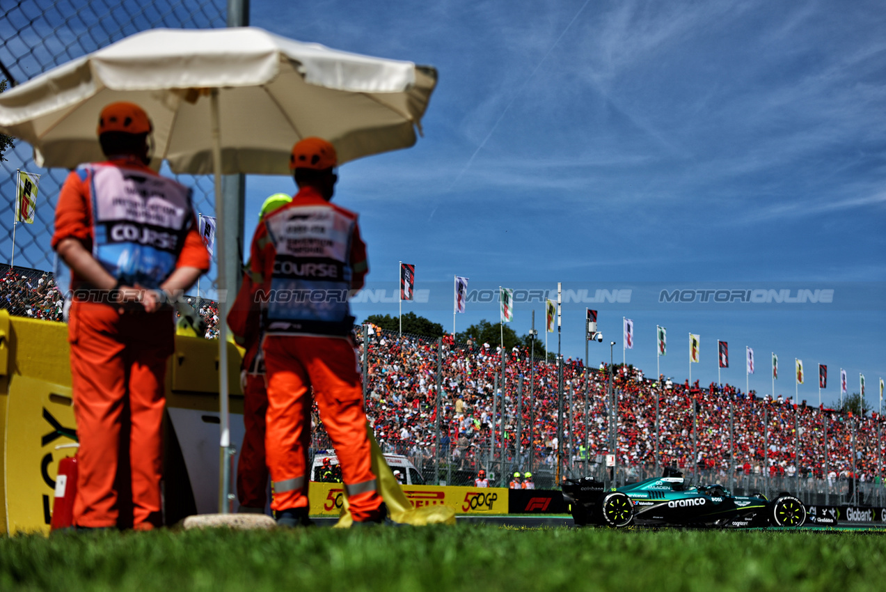 GP ITALIA, Lance Stroll (CDN) Aston Martin F1 Team AMR25.

06.09.2025. Formula 1 World Championship, Rd 16, Italian Grand Prix, Monza, Italy, Qualifiche Day.

- www.xpbimages.com, EMail: requests@xpbimages.com © Copyright: Charniaux / XPB Images
