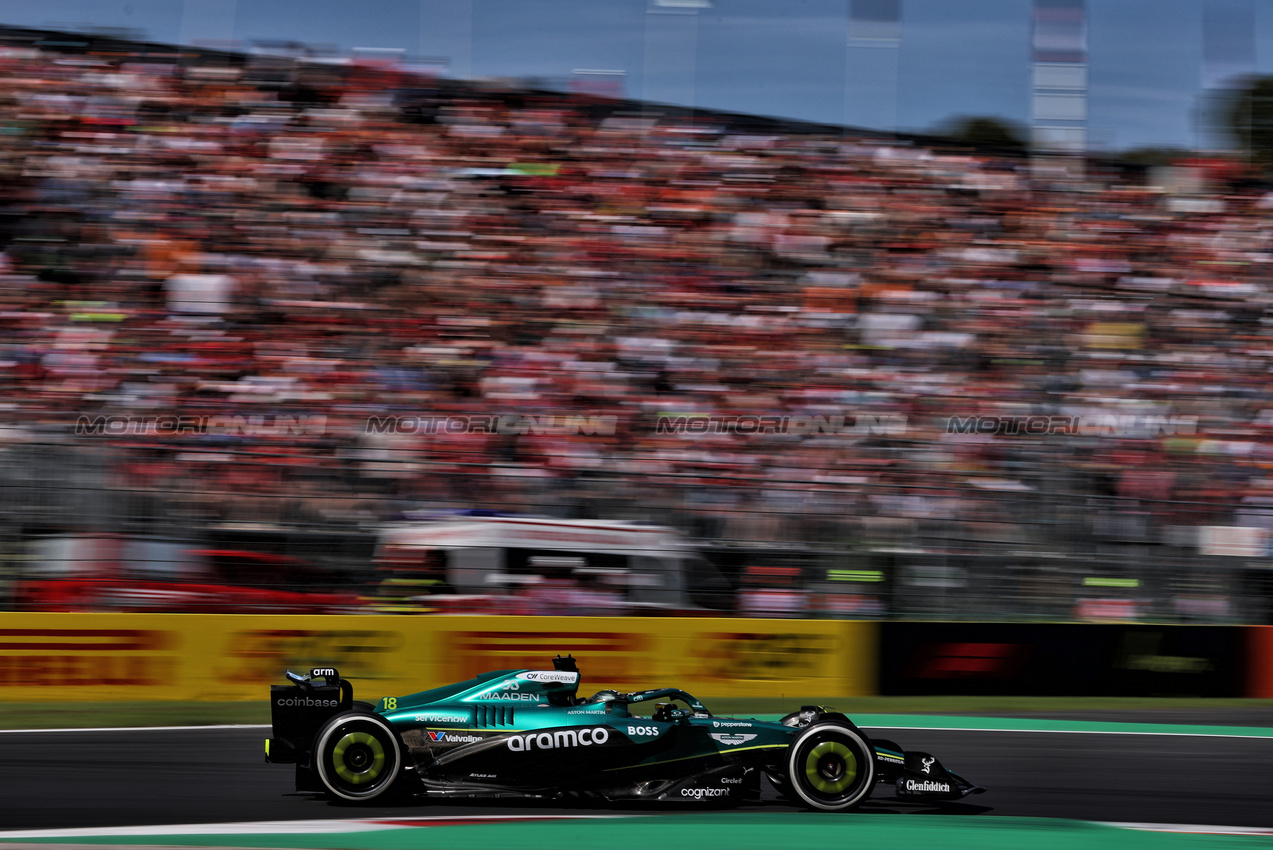 GP ITALIA, Lance Stroll (CDN) Aston Martin F1 Team AMR25.

06.09.2025. Formula 1 World Championship, Rd 16, Italian Grand Prix, Monza, Italy, Qualifiche Day.

- www.xpbimages.com, EMail: requests@xpbimages.com © Copyright: Charniaux / XPB Images