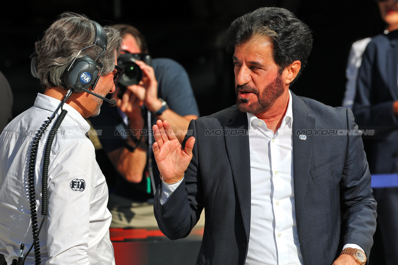 GP ITALIA, Mohammed Bin Sulayem (UAE) FIA President (Right).

06.09.2025. Formula 1 World Championship, Rd 16, Italian Grand Prix, Monza, Italy, Qualifiche Day.

- www.xpbimages.com, EMail: requests@xpbimages.com © Copyright: Batchelor / XPB Images