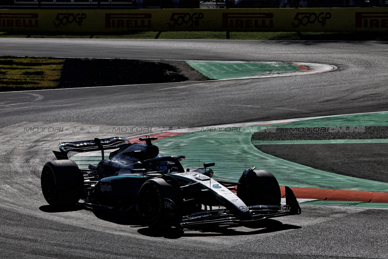 GP ITALIA, George Russell (GBR) Mercedes AMG F1 W16.
06.09.2025. Formula 1 World Championship, Rd 16, Italian Grand Prix, Monza, Italy, Qualifiche Day.
- www.xpbimages.com, EMail: requests@xpbimages.com © Copyright: Rew / XPB Images