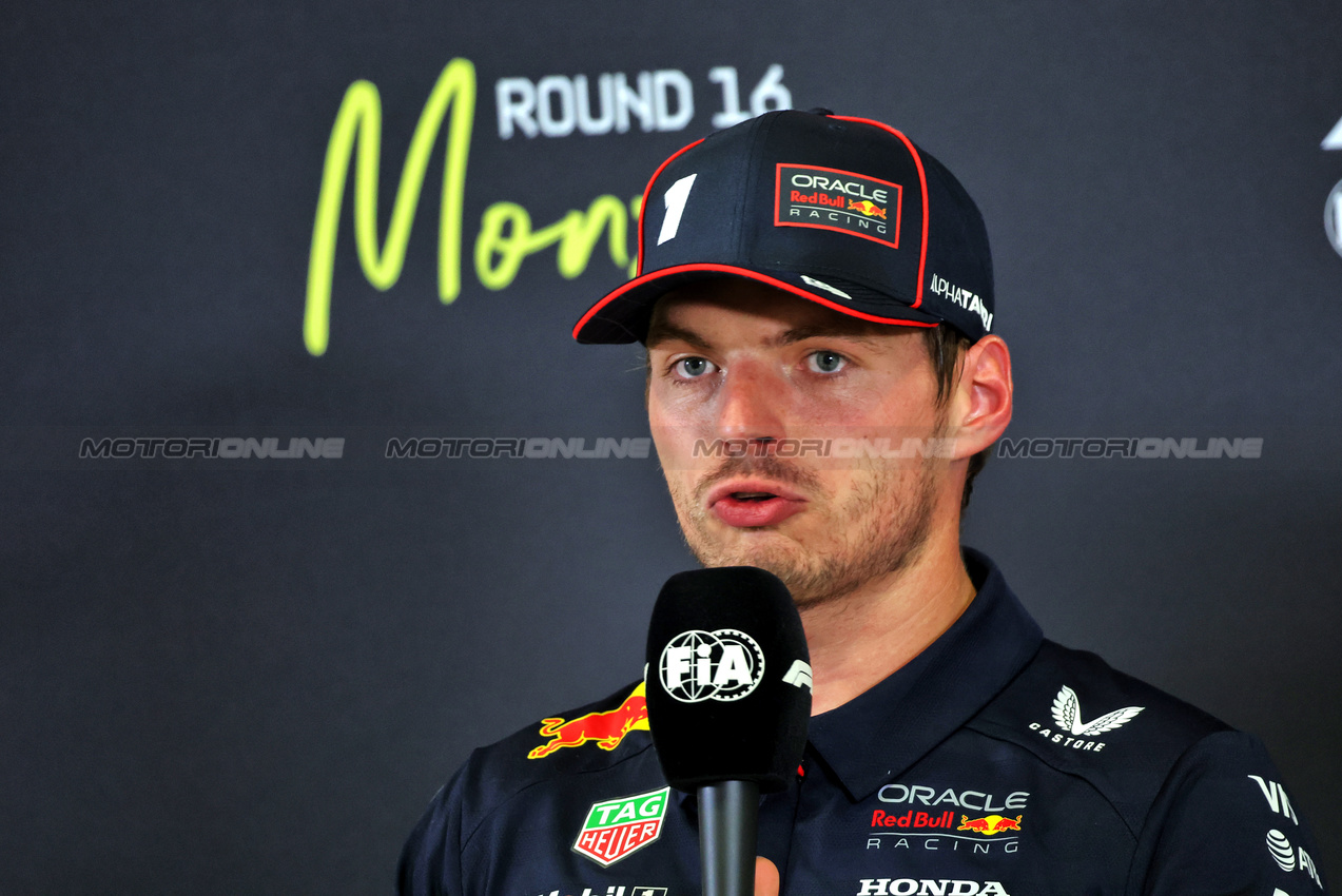 GP ITALIA, Max Verstappen (NLD) Red Bull Racing in the post qualifying FIA Press Conference.

06.09.2025. Formula 1 World Championship, Rd 16, Italian Grand Prix, Monza, Italy, Qualifiche Day.

- www.xpbimages.com, EMail: requests@xpbimages.com © Copyright: Bearne / XPB Images