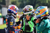 GP ITALIA, (L to R): Max Verstappen (NLD) Red Bull Racing celebrates his pole position in qualifying parc ferme with Gabriel Bortoleto (BRA) Sauber.
06.09.2025. Formula 1 World Championship, Rd 16, Italian Grand Prix, Monza, Italy, Qualifiche Day.
- www.xpbimages.com, EMail: requests@xpbimages.com © Copyright: Charniaux / XPB Images