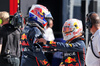 GP ITALIA, (L to R): Max Verstappen (NLD) Red Bull Racing celebrates his pole position in qualifying parc ferme with team mate Yuki Tsunoda (JPN) Red Bull Racing.

06.09.2025. Formula 1 World Championship, Rd 16, Italian Grand Prix, Monza, Italy, Qualifiche Day.

 - www.xpbimages.com, EMail: requests@xpbimages.com © Copyright: Coates / XPB Images