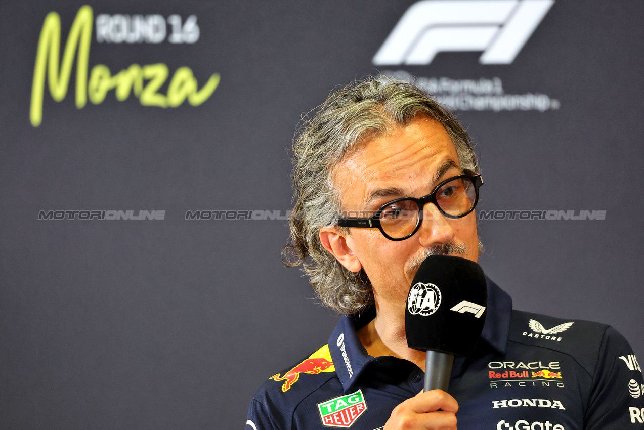 GP ITALIA, Laurent Mekies (FRA) Red Bull Racing Team Principal e CEO in the FIA Press Conference.

05.09.2025. Formula 1 World Championship, Rd 16, Italian Grand Prix, Monza, Italy, Practice Day.

- www.xpbimages.com, EMail: requests@xpbimages.com © Copyright: Charniaux / XPB Images