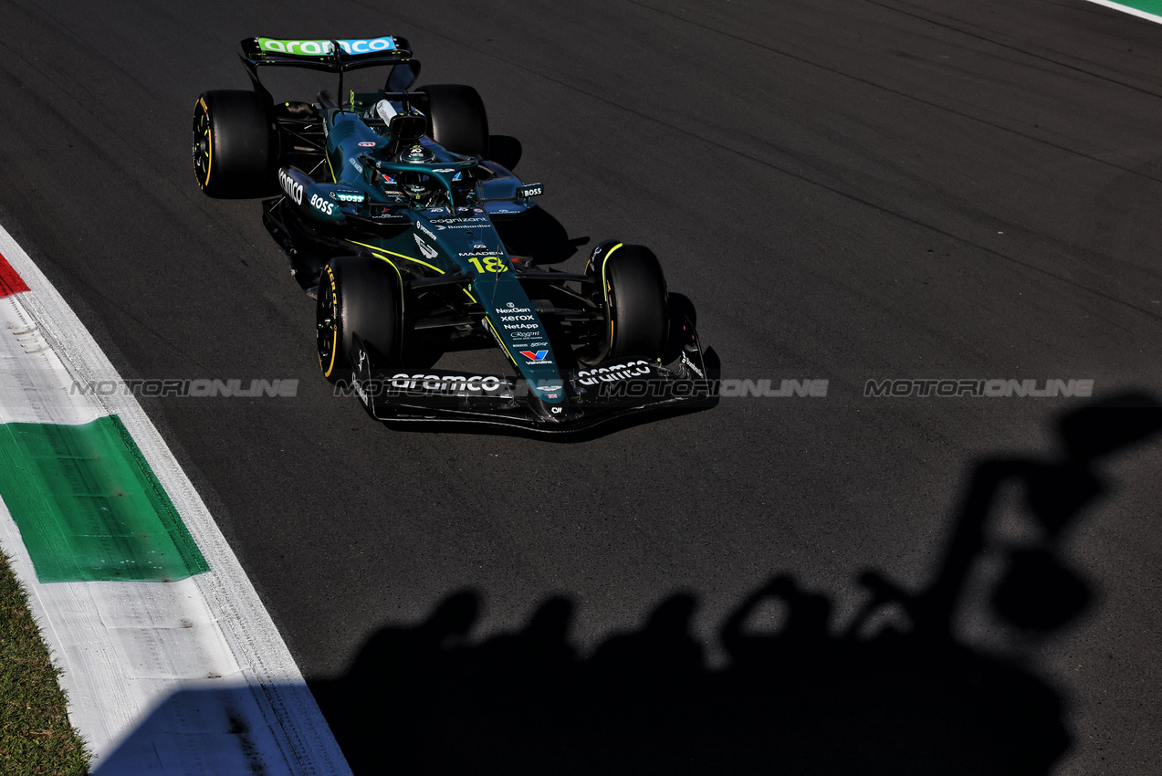 GP ITALIA, Lance Stroll (CDN) Aston Martin F1 Team AMR25.

05.09.2025. Formula 1 World Championship, Rd 16, Italian Grand Prix, Monza, Italy, Practice Day.

- www.xpbimages.com, EMail: requests@xpbimages.com © Copyright: Bearne / XPB Images