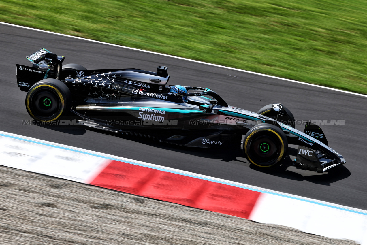 GP ITALIA, George Russell (GBR) Mercedes AMG F1 W16.

05.09.2025. Formula 1 World Championship, Rd 16, Italian Grand Prix, Monza, Italy, Practice Day.

- www.xpbimages.com, EMail: requests@xpbimages.com © Copyright: Charniaux / XPB Images