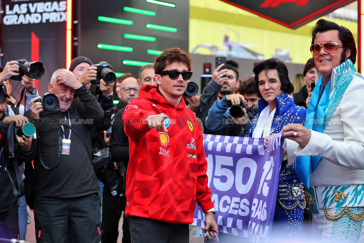 GP LAS VEGAS, Charles Leclerc (MON) Ferrari.

19.11.2025. Formula 1 World Championship, Rd 22, Las Vegas Grand Prix, Las Vegas, Nevada, USA, Preparation Day.

- www.xpbimages.com, EMail: requests@xpbimages.com © Copyright: Moy / XPB Images