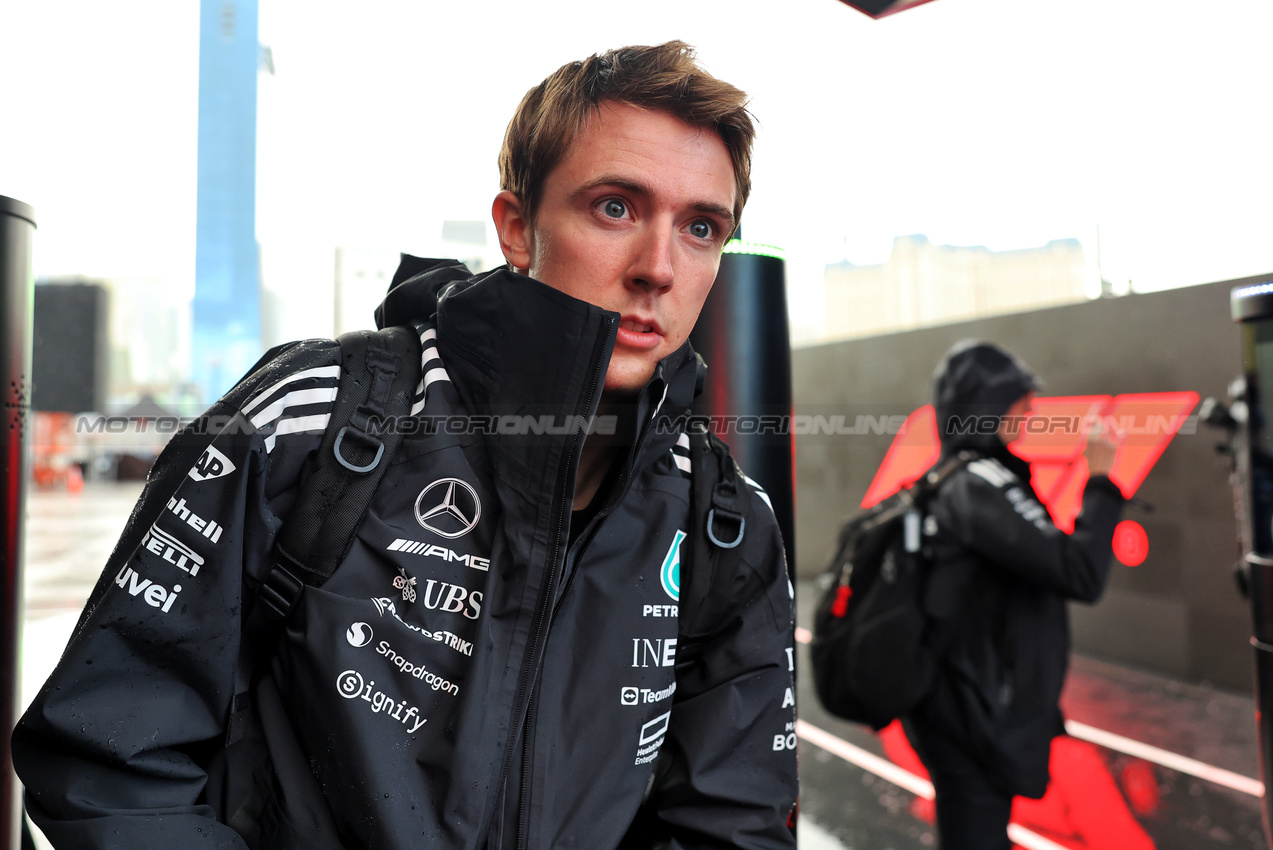 GP LAS VEGAS, Frederik Vesti (DEN) Mercedes AMG F1 Reserve Driver.
19.11.2025. Formula 1 World Championship, Rd 22, Las Vegas Grand Prix, Las Vegas, Nevada, USA, Preparation Day.
- www.xpbimages.com, EMail: requests@xpbimages.com © Copyright: Bearne / XPB Images