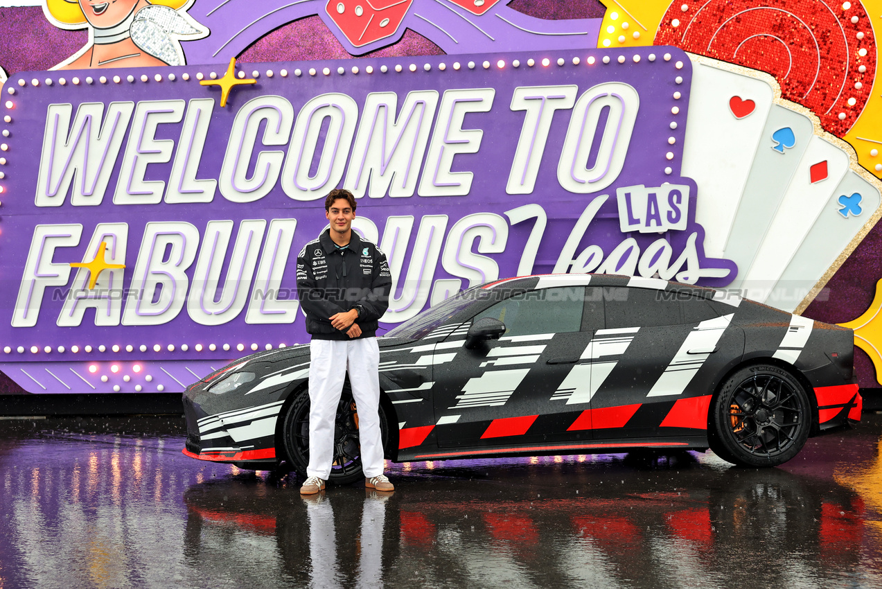 GP LAS VEGAS, George Russell (GBR) Mercedes AMG F1.
19.11.2025. Formula 1 World Championship, Rd 22, Las Vegas Grand Prix, Las Vegas, Nevada, USA, Preparation Day.
- www.xpbimages.com, EMail: requests@xpbimages.com © Copyright: Bearne / XPB Images