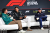 GP LAS VEGAS, (L to R): Fernando Alonso (ESP) Aston Martin F1 Team; George Russell (GBR) Mercedes AMG F1; e Max Verstappen (NLD) Red Bull Racing, in the FIA Press Conference.

19.11.2025. Formula 1 World Championship, Rd 22, Las Vegas Grand Prix, Las Vegas, Nevada, USA, Preparation Day.

- www.xpbimages.com, EMail: requests@xpbimages.com © Copyright: Bearne / XPB Images