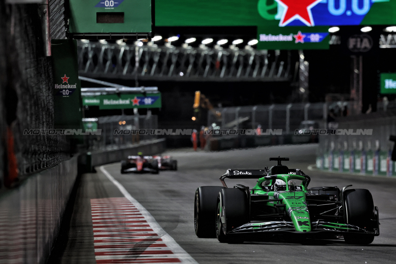 GP LAS VEGAS, Nico Hulkenberg (GER) Sauber C45.

22.11.2025. Formula 1 World Championship, Rd 22, Las Vegas Grand Prix, Las Vegas, Nevada, USA, Gara Day.

- www.xpbimages.com, EMail: requests@xpbimages.com © Copyright: Batchelor / XPB Images