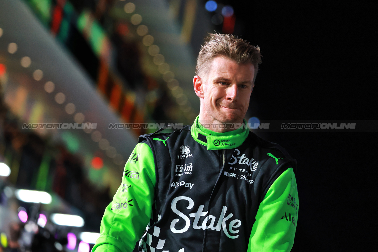 GP LAS VEGAS, Nico Hulkenberg (GER) Sauber.
22.11.2025. Formula 1 World Championship, Rd 22, Las Vegas Grand Prix, Las Vegas, Nevada, USA, Gara Day.
- www.xpbimages.com, EMail: requests@xpbimages.com © Copyright: Moy / XPB Images