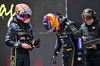 GP LAS VEGAS, (L to R): Max Verstappen (NLD) Red Bull Racing with Carlos Sainz (ESP) Atlassian Williams Racing in qualifying parc ferme.

21.11.2025. Formula 1 World Championship, Rd 22, Las Vegas Grand Prix, Las Vegas, Nevada, USA, Qualifiche Day.

- www.xpbimages.com, EMail: requests@xpbimages.com © Copyright: Batchelor / XPB Images