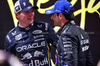 GP LAS VEGAS, (L to R): Max Verstappen (NLD) Red Bull Racing with Carlos Sainz (ESP) Atlassian Williams Racing in qualifying parc ferme.
21.11.2025. Formula 1 World Championship, Rd 22, Las Vegas Grand Prix, Las Vegas, Nevada, USA, Qualifiche Day.
- www.xpbimages.com, EMail: requests@xpbimages.com © Copyright: Batchelor / XPB Images