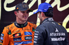 GP LAS VEGAS, (L to R): Lando Norris (GBR) McLaren with Carlos Sainz (ESP) Atlassian Williams Racing in qualifying parc ferme.

21.11.2025. Formula 1 World Championship, Rd 22, Las Vegas Grand Prix, Las Vegas, Nevada, USA, Qualifiche Day.

- www.xpbimages.com, EMail: requests@xpbimages.com © Copyright: Batchelor / XPB Images
