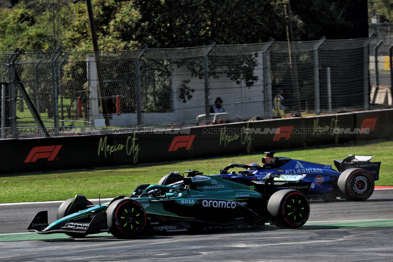 GP MESSICO, Lance Stroll (CDN) Aston Martin F1 Team AMR25 runs wide.

26.10.2025. Formula 1 World Championship, Rd 20, Mexican Grand Prix, Mexico City, Mexico, Gara Day.

- www.xpbimages.com, EMail: requests@xpbimages.com © Copyright: Batchelor / XPB Images