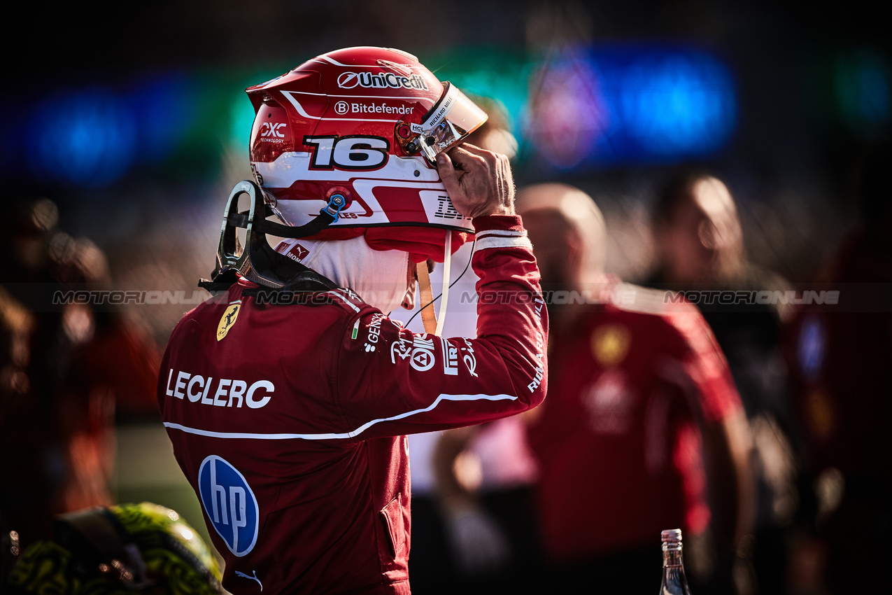 GP MESSICO, Second placed Charles Leclerc (MON) Ferrari in parc ferme.
26.10.2025. Formula 1 World Championship, Rd 20, Mexican Grand Prix, Mexico City, Mexico, Gara Day.
- www.xpbimages.com, EMail: requests@xpbimages.com © Copyright: XPB Images