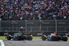 GP MESSICO, Isack Hadjar (FRA) Racing Bulls VCARB 02 e Gabriel Bortoleto (BRA) Sauber C45 battle for position.

26.10.2025. Formula 1 World Championship, Rd 20, Mexican Grand Prix, Mexico City, Mexico, Gara Day.

- www.xpbimages.com, EMail: requests@xpbimages.com © Copyright: Batchelor / XPB Images