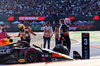 GP MESSICO, Max Verstappen (NLD) Red Bull Racing RB21 celebrates his third position in parc ferme.

26.10.2025. Formula 1 World Championship, Rd 20, Mexican Grand Prix, Mexico City, Mexico, Gara Day.

- www.xpbimages.com, EMail: requests@xpbimages.com © Copyright: Bearne / XPB Images