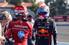 GP MESSICO, (L to R): Charles Leclerc (MON) Ferrari celebrates his second position with third placed Max Verstappen (NLD) Red Bull Racing in parc ferme.

26.10.2025. Formula 1 World Championship, Rd 20, Mexican Grand Prix, Mexico City, Mexico, Gara Day.

- www.xpbimages.com, EMail: requests@xpbimages.com © Copyright: Bearne / XPB Images