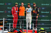 GP MESSICO, The podium (L to R): Charles Leclerc (MON) Ferrari, second; Andrew Jarvis (GBR) McLaren Performance Engineer; Lando Norris (GBR) McLaren, vincitore; Max Verstappen (NLD) Red Bull Racing, third.
26.10.2025. Formula 1 World Championship, Rd 20, Mexican Grand Prix, Mexico City, Mexico, Gara Day.
- www.xpbimages.com, EMail: requests@xpbimages.com © Copyright: Moy / XPB Images